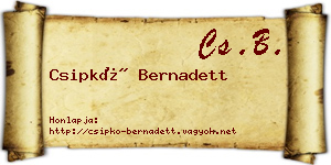 Csipkó Bernadett névjegykártya